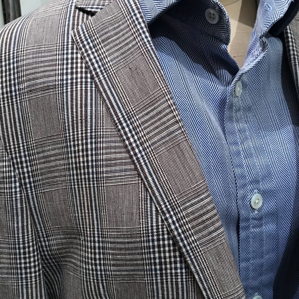 Linen Plaid Sport coat
